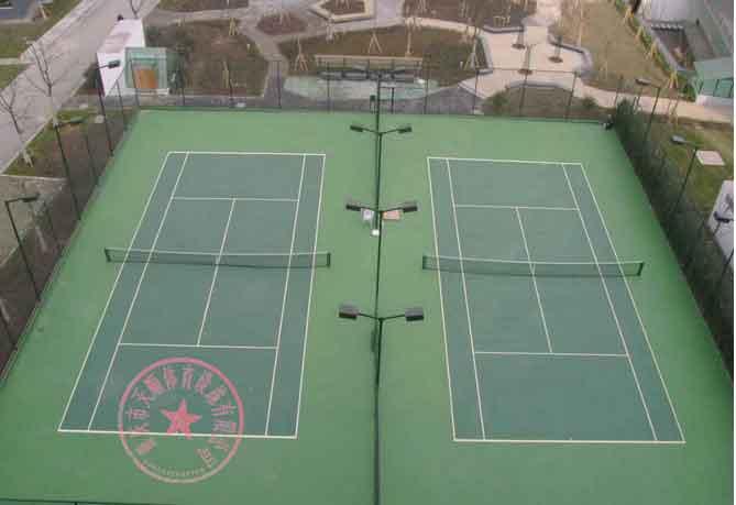 【重庆标准篮球场建设,浮动地板网球场攀岩设计安装】 重庆渝北硅PU网球场
