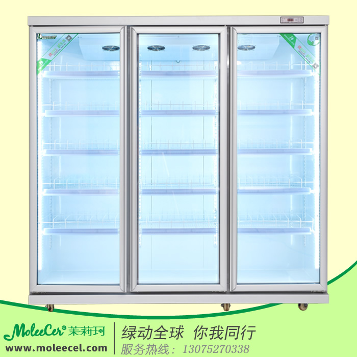 茉莉珂冷柜MLG-3三门长把手饮料展示冷柜冰柜厂家直销广东冷藏柜