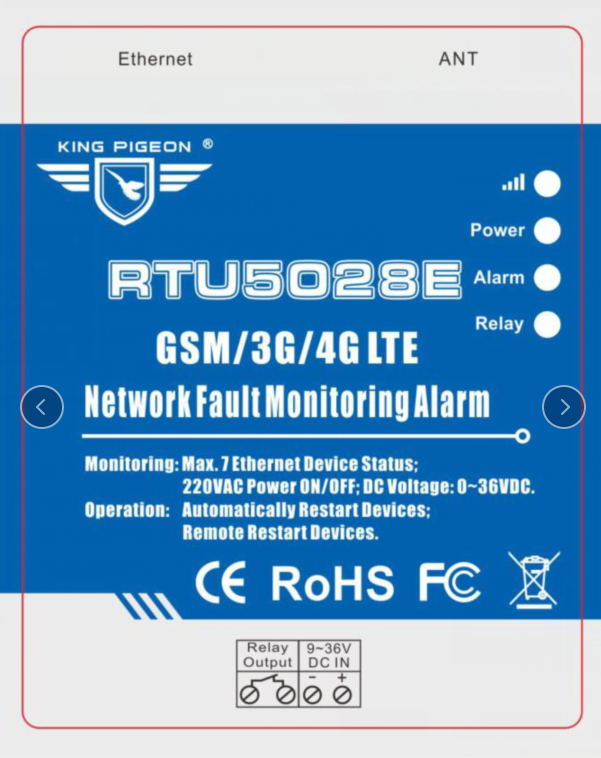 RTU5028E断网+断电+网线远程监测 远程重启网络设备