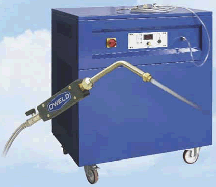 <-><->氢氧火焰钎焊机------独特的利用水电解产出燃气火焰的技术