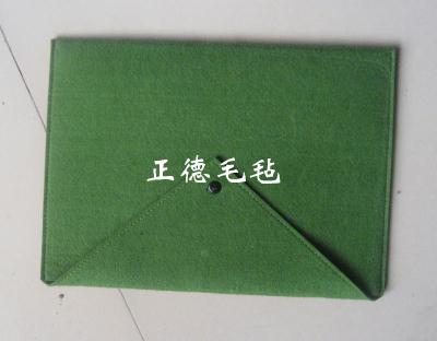 河北1305供应新款毛毡文件包（日用文本包）， 便携式毛毡包/灰色蓝色橘绿白紫色