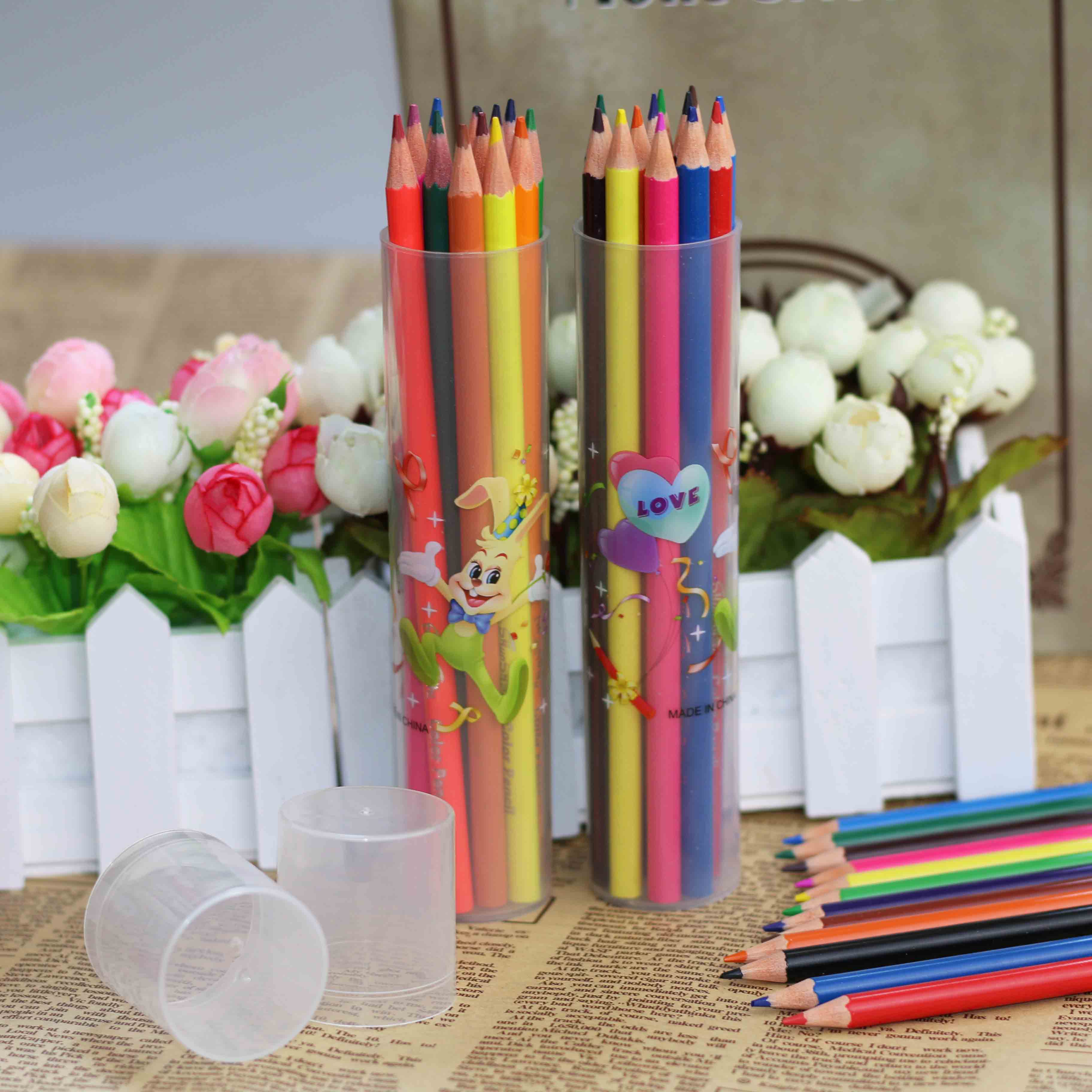 浙江浙江供应顺手牌12色环保塑料彩色铅笔学生绘图铅笔学生文具厂家