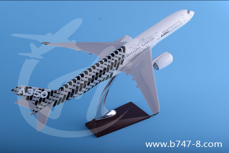 广东广东飞机模型A350原型机空客树脂碳纤维客机大航模47厘米航空纪念礼品赠品