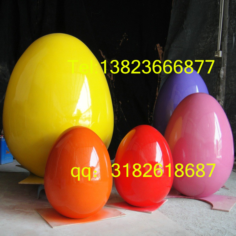 供应用于节日装饰的玻璃钢复活节彩蛋道具雕塑  复活节彩蛋雕塑