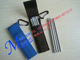 供应单双装双节筷带登山扣织袋筷子