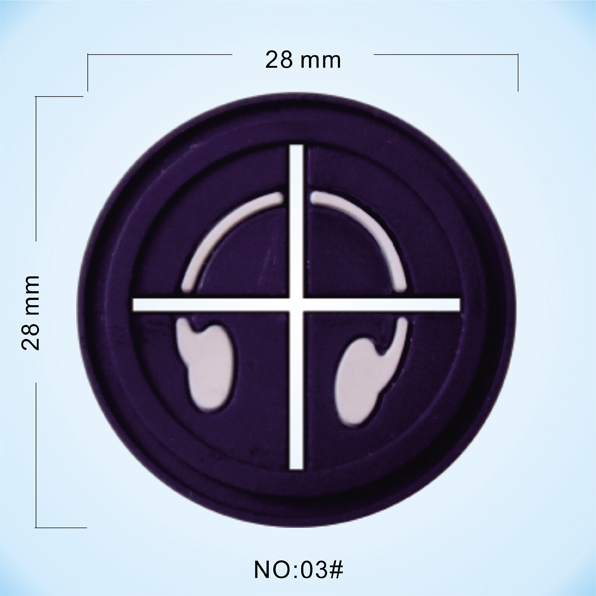 厂家直销多种尺寸耳机孔皮标 品牌箱包软胶片十字耳机孔 PVC软胶耳机孔