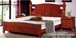 现代床，实木床，床，绿