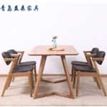 简约日式白橡木餐桌椅