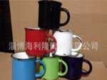 山东淄博陶瓷杯厂家生产创意仿搪瓷马克杯