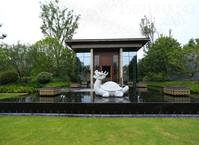 温州大型楼盘 天然石材龙龟雕塑 动物景观摆件
