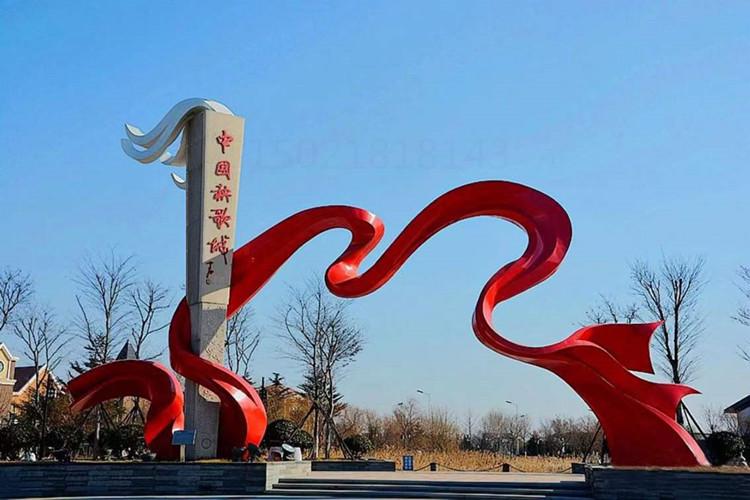 枣庄广场舞蹈 不锈钢扭秧歌雕塑 陕北文化景观制作