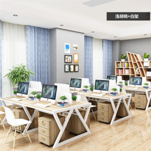 广东惠州办公家具厂家，简约职员办公桌，简约4人位电脑桌椅组合6人位工作位带挡板批发定制家具