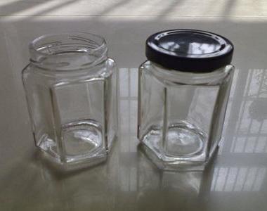 供应六棱玻璃果酱瓶蜂蜜柚子茶瓶酱菜瓶芝麻酱玻璃瓶