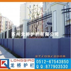 上海围墙护栏 围墙栏杆 围墙围栏 锌钢拼装 质量好 安装便捷 龙桥