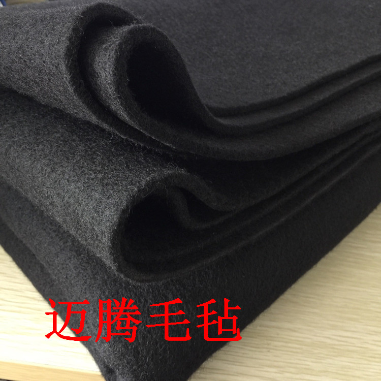 黑色涤纶毛毡布 地毯布 3毫米硬质毛毡布 室内装饰音箱表面装饰布