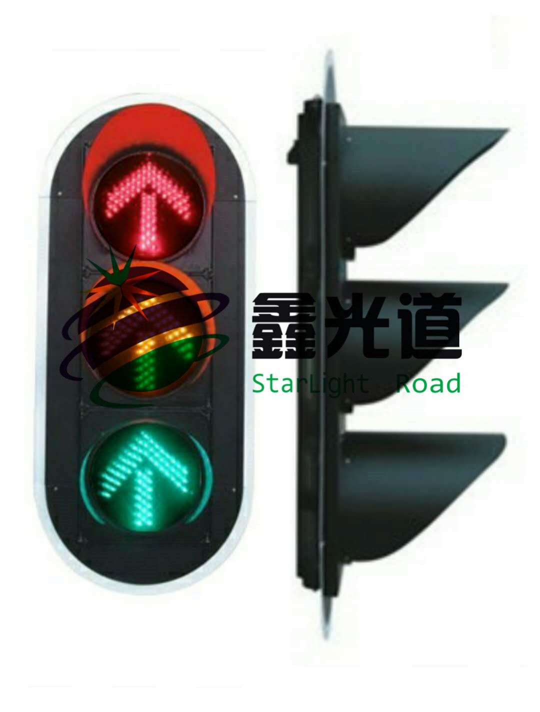 300红黄绿箭头三单元交通信号灯，LED交通红绿灯价格