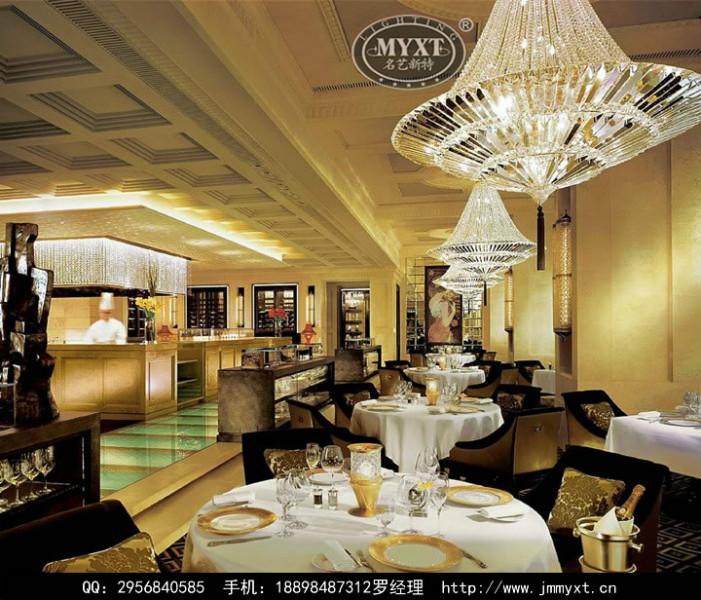 法式餐厅水晶灯西式餐厅灯具星级酒店餐厅水晶灯高级餐厅灯具中西餐厅灯具
