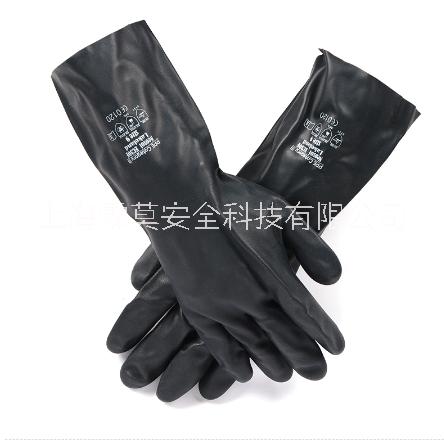 耐酸碱溶剂防化手套耐油工业劳保手套氯丁橡胶防护手套