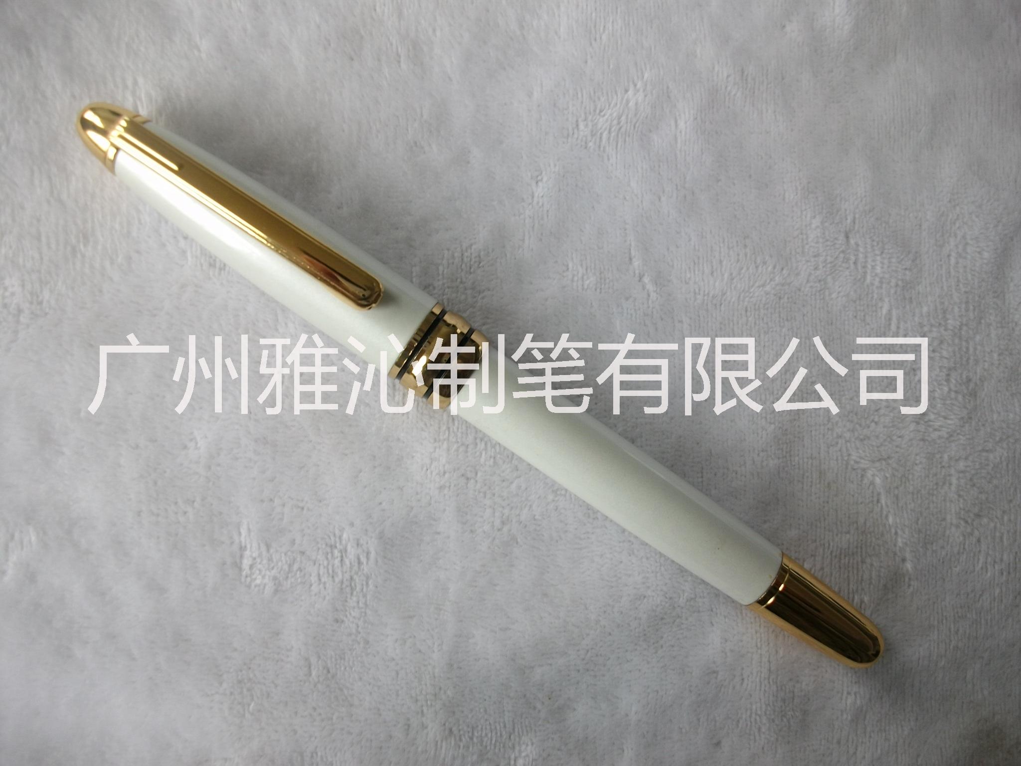 广州现货100支起订印刷现货定制现货金属礼品白色高档签字笔