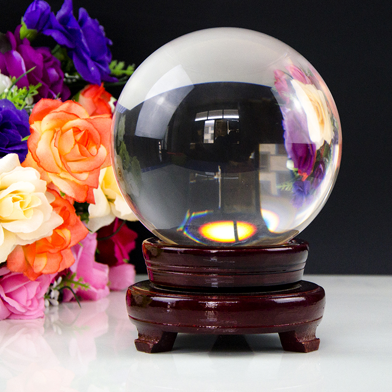 水晶玻璃球定做透明光球定制摆件金华水晶玻璃球定做