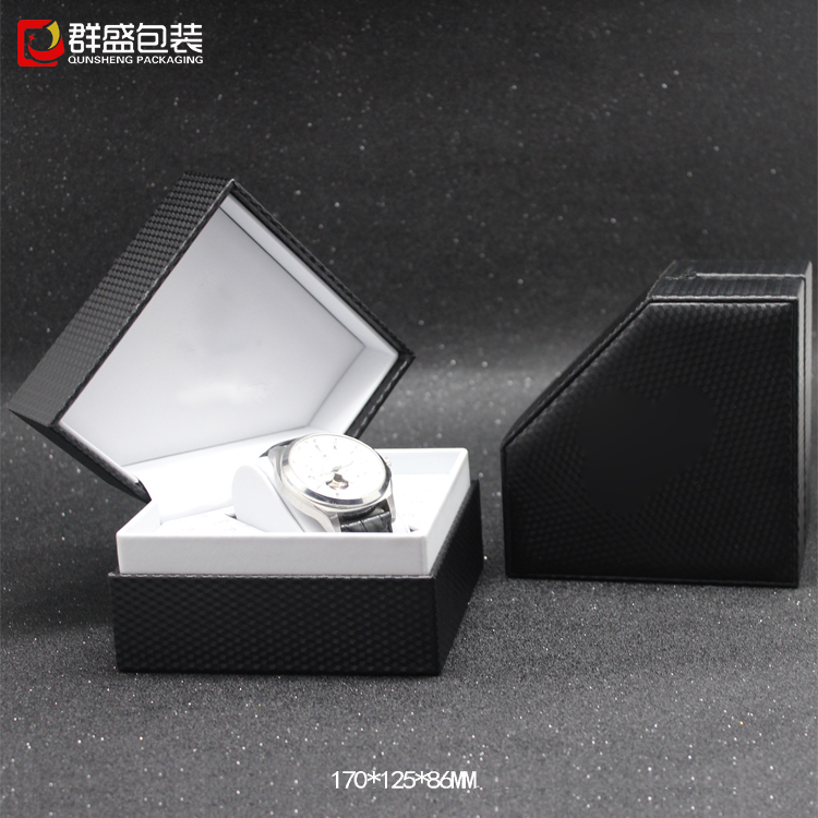 深圳手表包装盒工厂 群盛包装 订制钻石形创意手表盒 首饰盒 礼品盒
