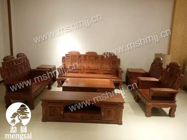 供应用于客厅的红木家具刺猬紫檀新中式古典沙发