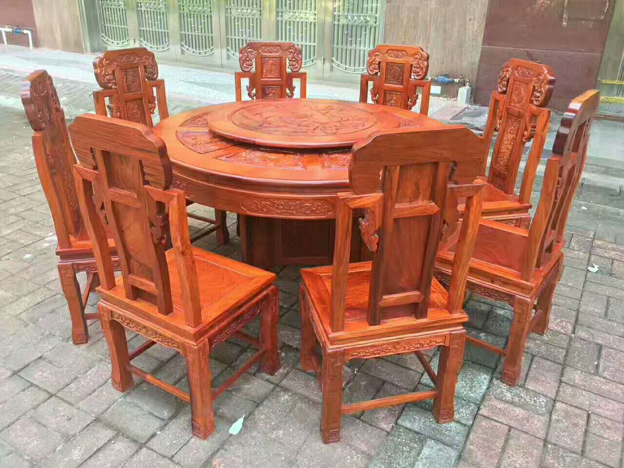 红木餐桌|广西红