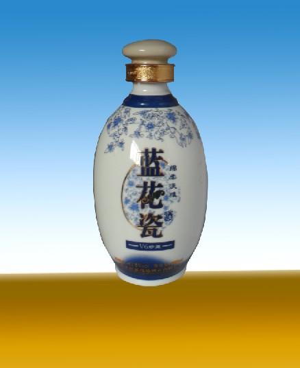 供应青花陶瓷酒瓶