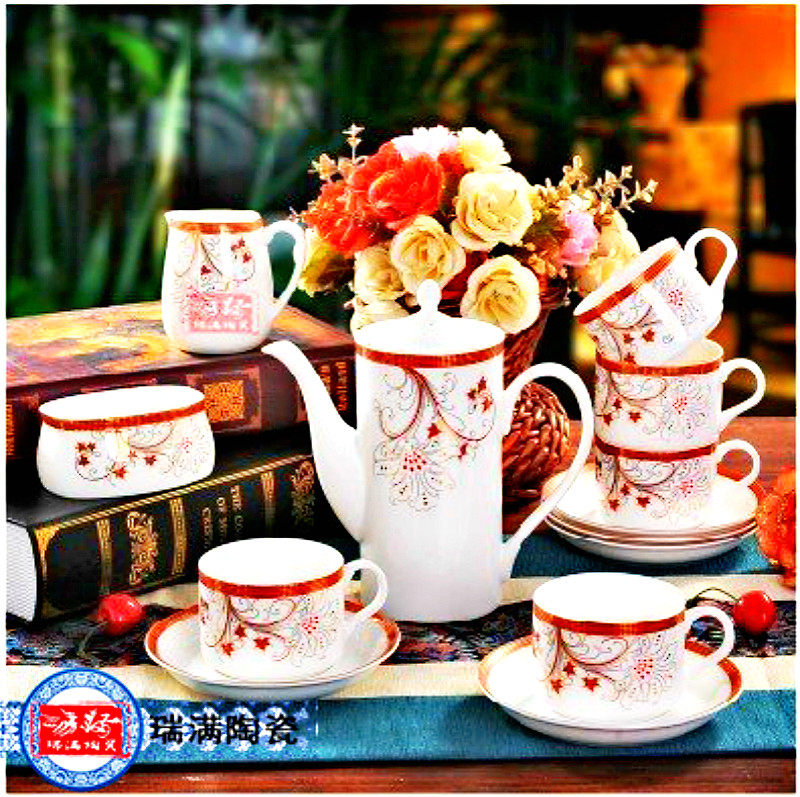 供应用于日用瓷的欧式陶瓷咖啡具定制厂家直销咖啡