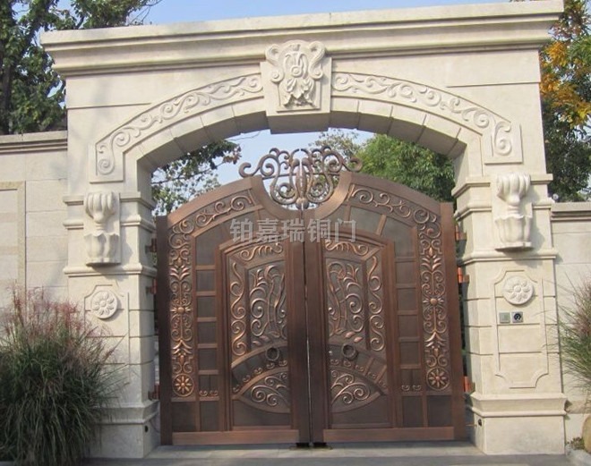 荆州庭院铜大门-