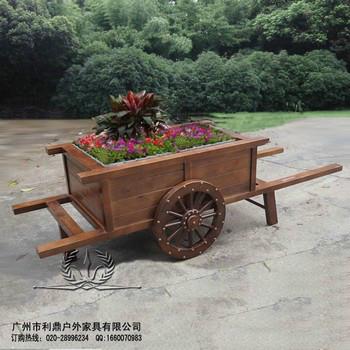 广东广州供应户外花车仿古花槽花卉花架