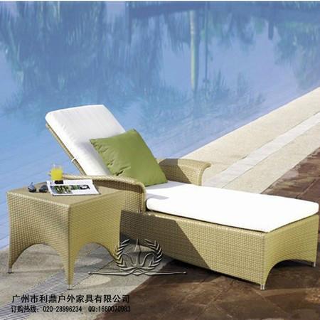 广东广州供应欧式藤艺躺床/藤艺沙滩床/折叠椅