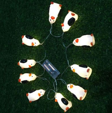 LE亚马逊爆款LED电池盒企鹅造型节日装饰灯串 LED电池盒灯串