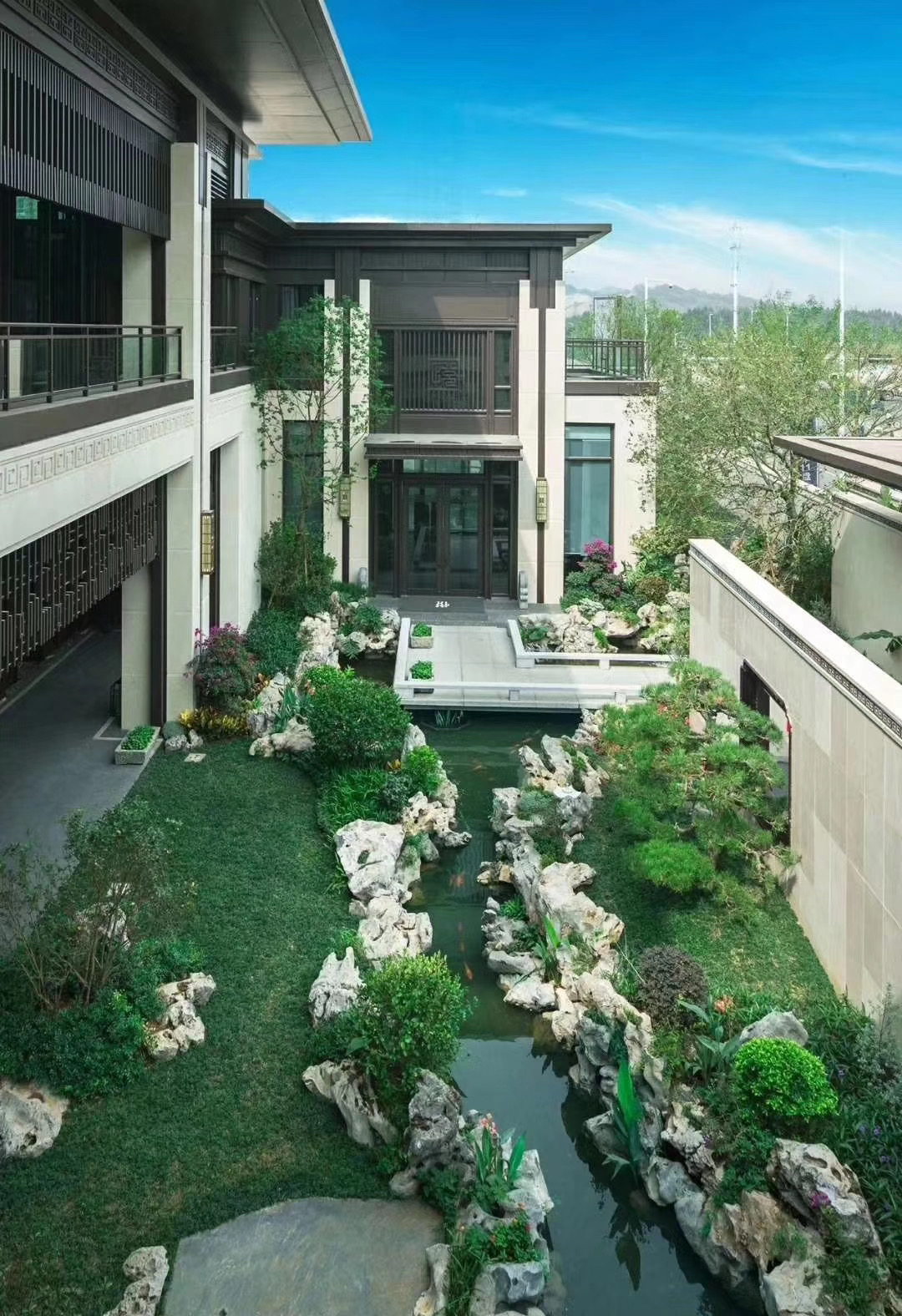 白太湖假山水景设计制作 庭院景观太湖石假山设计制作