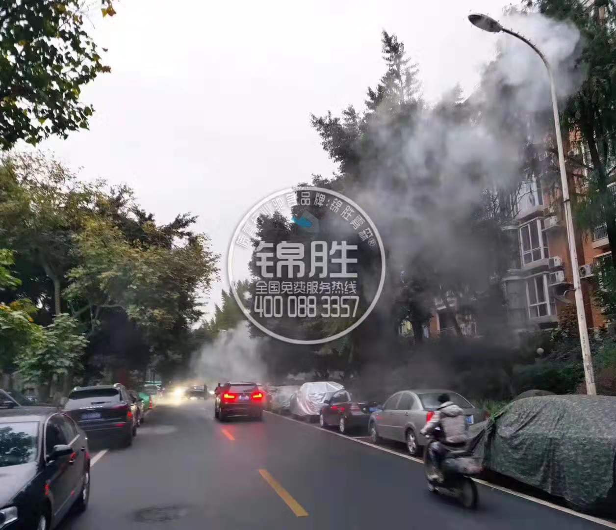 株洲街道降尘对居民带来的好处 人造雾灯杆降尘