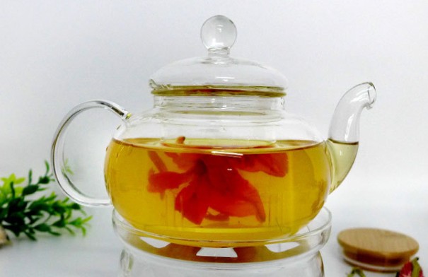 河北沧州玻璃花茶壶  玻璃环保茶壶