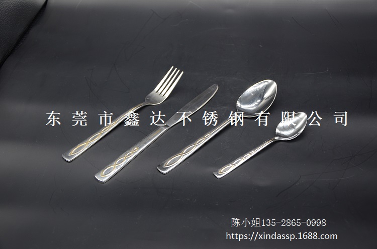 不锈钢餐具刀叉勺 1010餐厅牛排刀叉定制 LOGO 西餐餐具刀叉套装