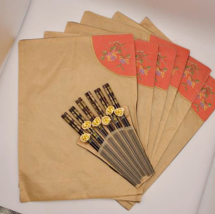 北京北京便携餐具袋筷子袋布袋绕线勺子刀叉收纳袋 手工筷子袋 便携餐具袋