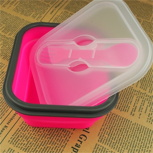 <-><->硅胶午餐盒 保鲜盒 便携饭盒