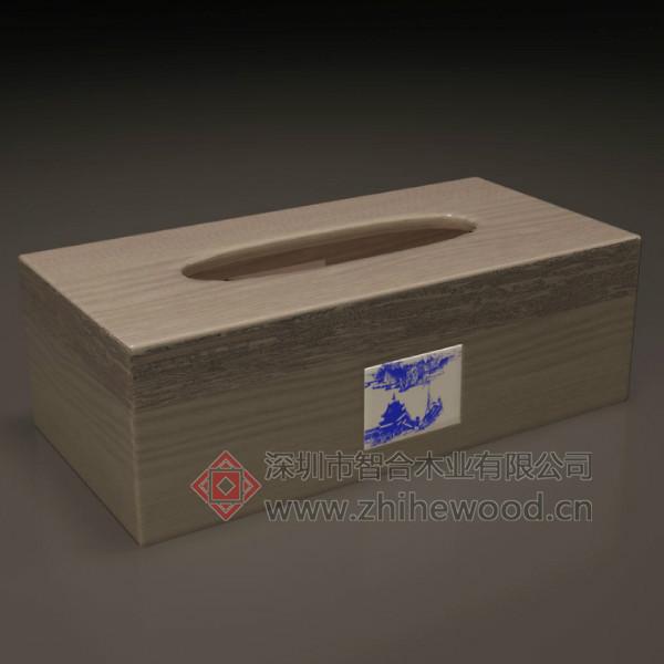 木制纸巾盒｜五星