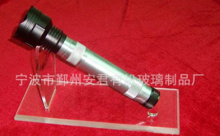 浙江宁波透明有色单双面磨砂压亚克力有机玻璃制品工具手电筒展示架