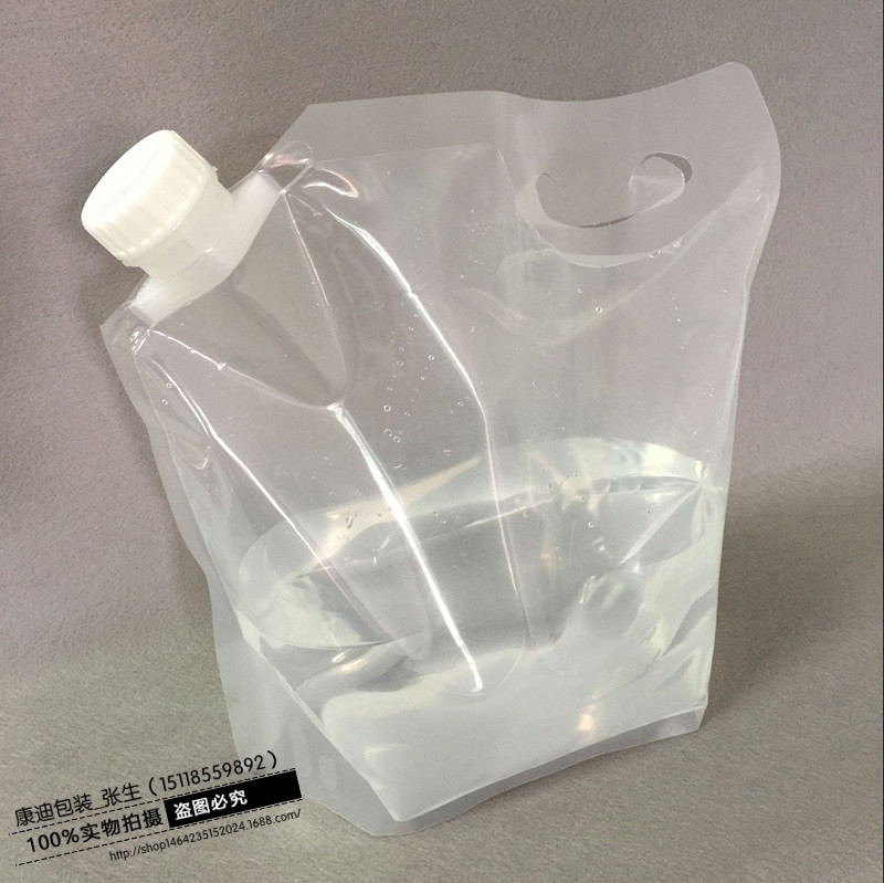 折叠水袋_5L水袋定做厂家|4升手提袋供应|吸嘴袋袋装水包装