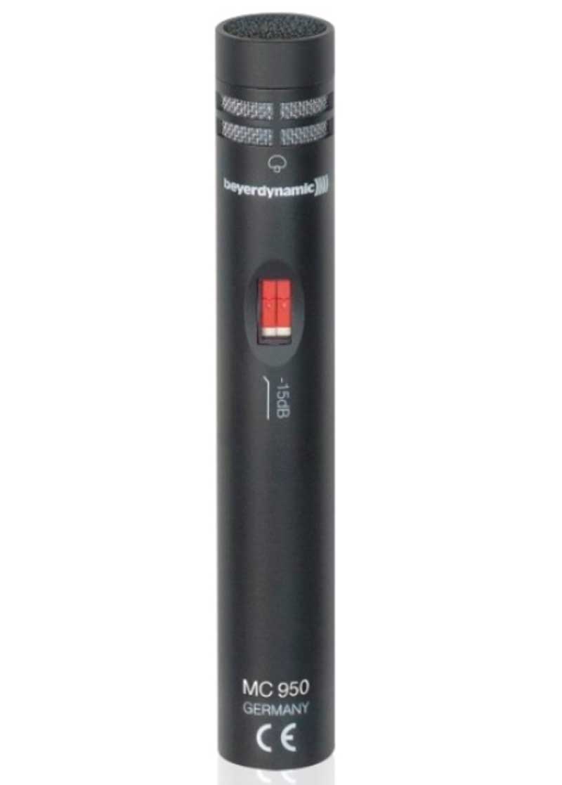 <-><->拜亚动力MC 950小振膜电容话筒beyerdynamic专业立体声录音话筒 圆柱吊装大合唱立体声录音远距离拾音话筒麦克