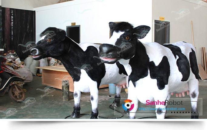供应玻钢奶牛 各种仿真动物模型 机电恐龙