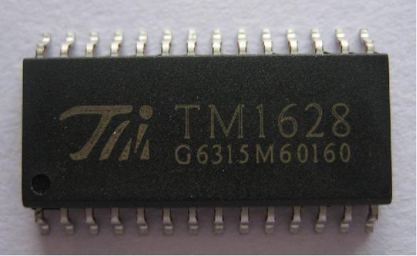 创信电子DVD显示屏贴片驱动IC TM1628,数码管显示驱动芯片